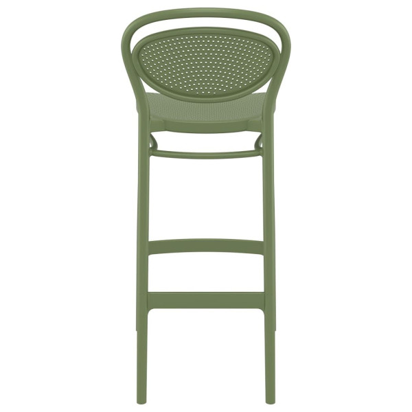 Барний пластиковий стілець Siesta Marcel Bar 75 Зелений (Olive Green)-4