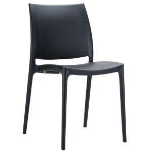 Стілець пластиковий садовий Siesta Maya Чорний (Black)