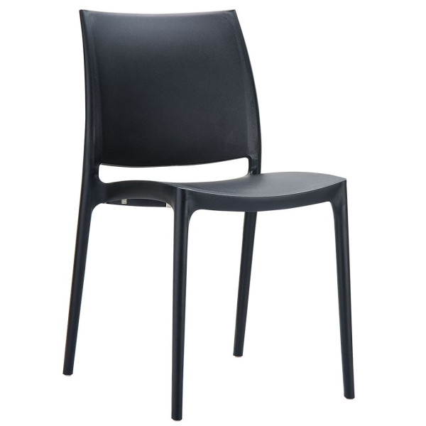 Стул пластиковый садовый Siesta Maya Черный (Black)-0