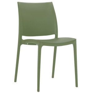 Стул пластиковый садовый Siesta Maya Зеленый (Olive Green)