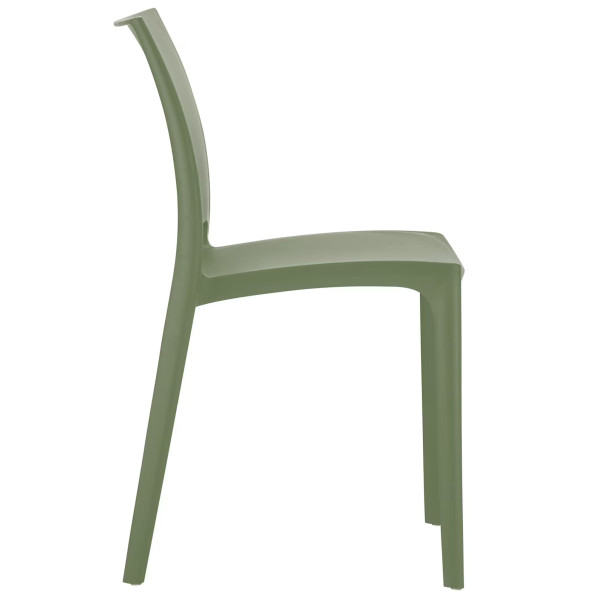 Стілець пластиковий садовий Siesta Maya Зелений (Olive Green)-2