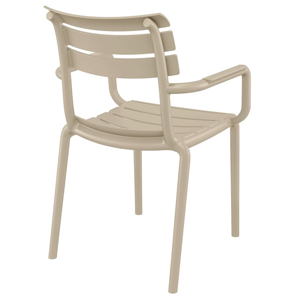 Стілець пластиковий Siesta Paris Бежевий (Taupe)-4