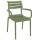 Стілець пластиковий Siesta Paris Зелений (Olive Green)
