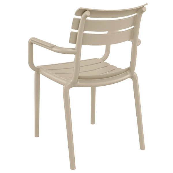 Стілець пластиковий Siesta Paris Бежевий (Taupe)-5
