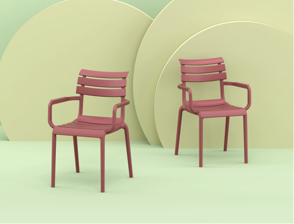 Стул пластиковый Siesta Paris Винный (Marsala)-12