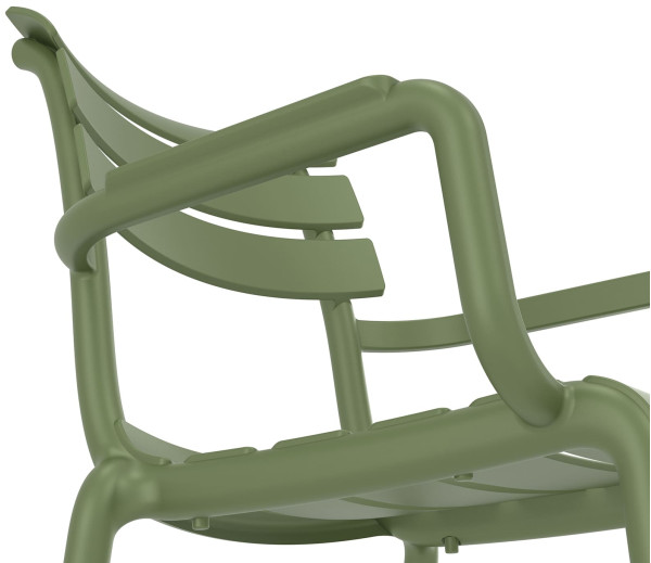 Стілець пластиковий Siesta Paris Зелений (Olive Green)-7