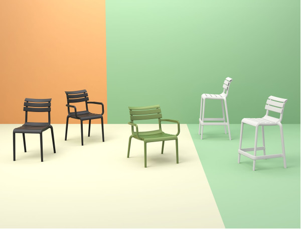 Стілець пластиковий Siesta Paris Бежевий (Taupe)-29