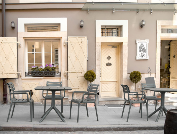 Стілець пластиковий Siesta Paris Бежевий (Taupe)-14