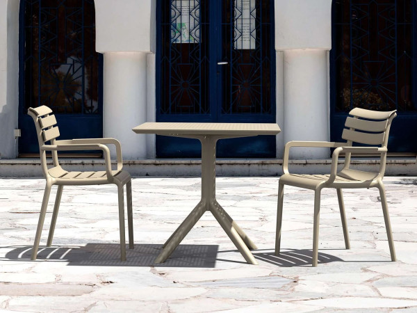 Стілець пластиковий Siesta Paris Бежевий (Taupe)-12