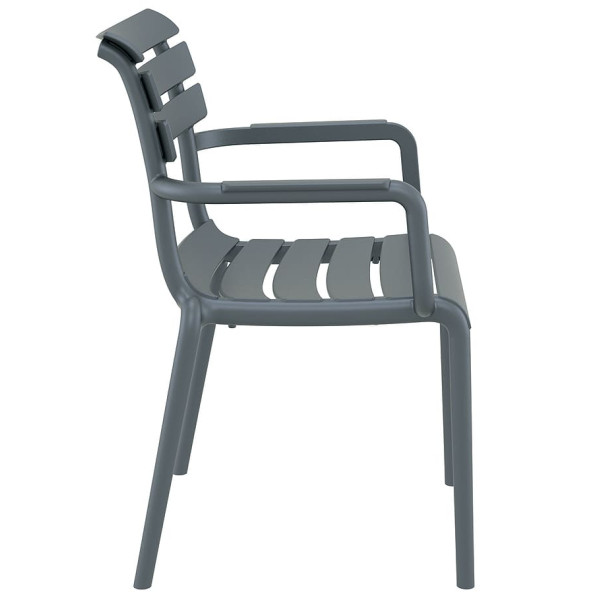 Стілець пластиковий Siesta Paris Темно-сірий (Dark Grey)-2