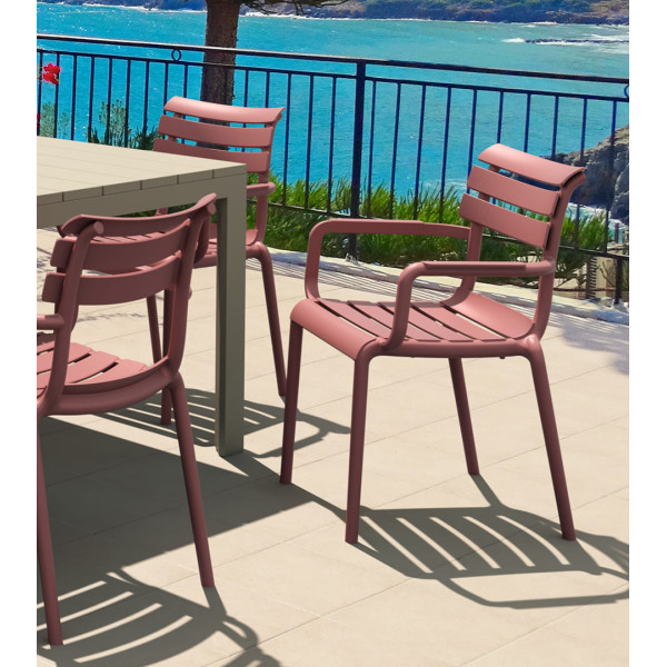 Стілець пластиковий Siesta Paris Бежевий (Taupe)-24