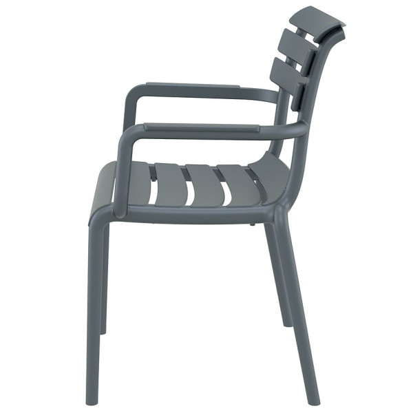 Стілець пластиковий Siesta Paris Темно-сірий (Dark Grey)-3
