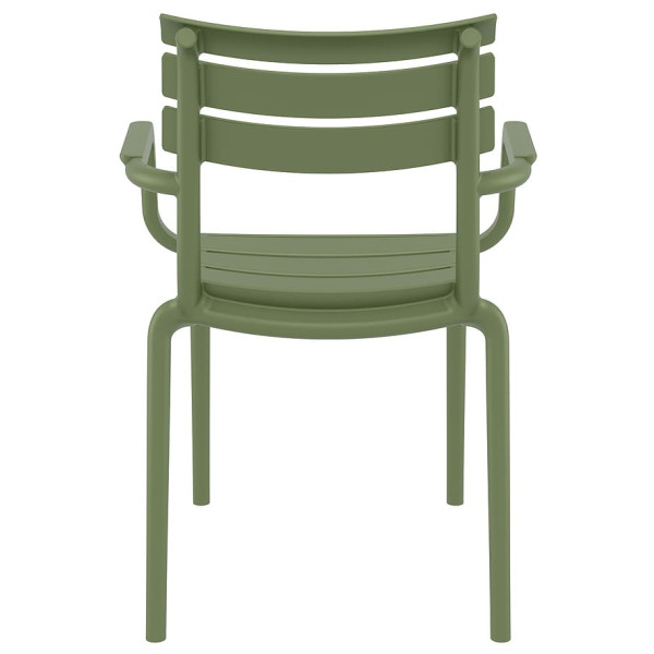 Стілець пластиковий Siesta Paris Зелений (Olive Green)-6