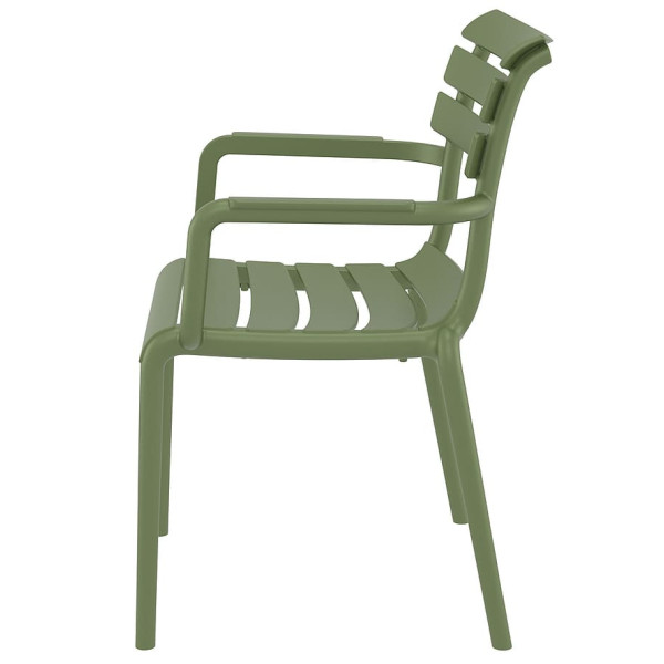 Стілець пластиковий Siesta Paris Зелений (Olive Green)-3