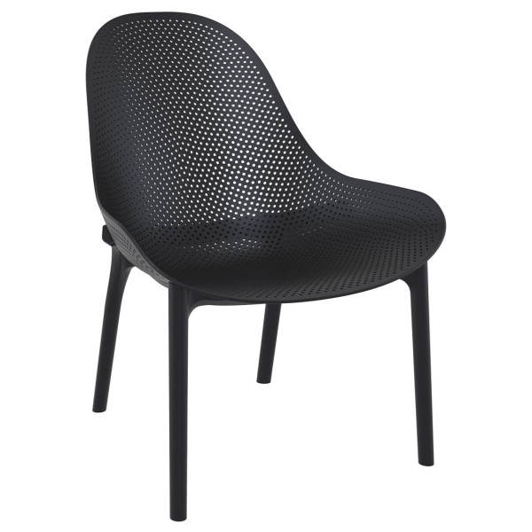 Стул пластиковый садовый Siesta Sky Lounge Черный (Black)-0