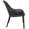 Стул пластиковый садовый Siesta Sky Lounge Черный (Black)-2-thumb