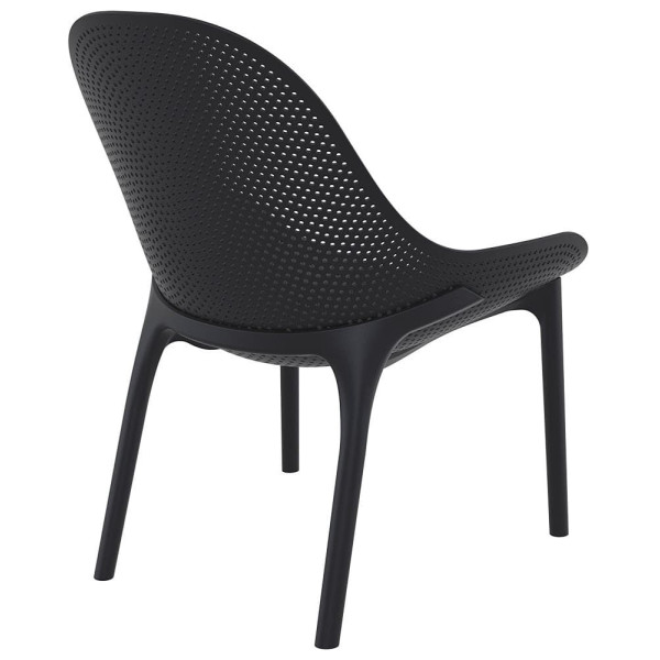 Стул пластиковый садовый Siesta Sky Lounge Черный (Black)-3