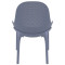 Стілець пластиковий садовий Siesta Sky Lounge Сірий (Dark Grey)-4-thumb