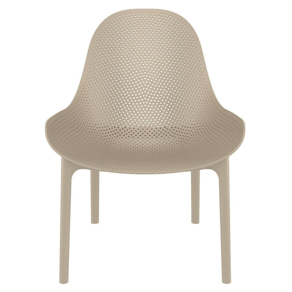 Стул пластиковый садовый Siesta Sky Lounge Бежевый (Taupe)-1