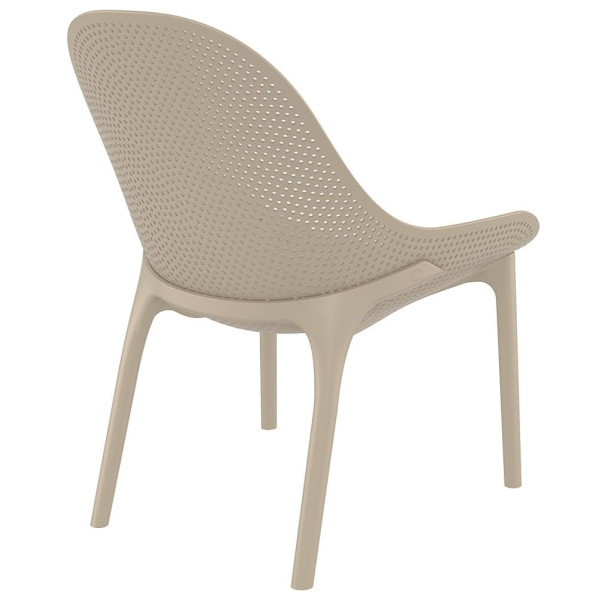 Стул пластиковый садовый Siesta Sky Lounge Бежевый (Taupe)-3