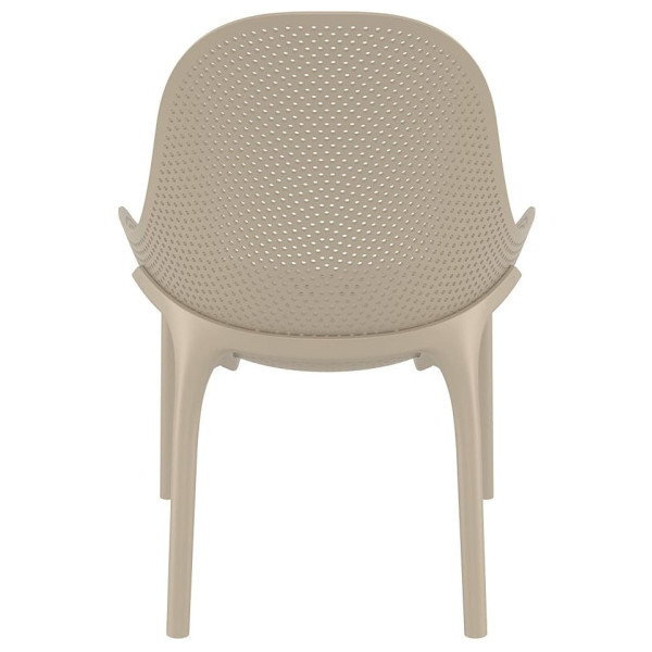 Стул пластиковый садовый Siesta Sky Lounge Бежевый (Taupe)-4