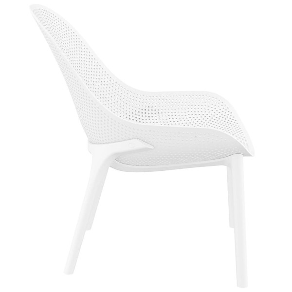 Стілець пластиковий садовий Siesta Sky Lounge Білий (White)-2