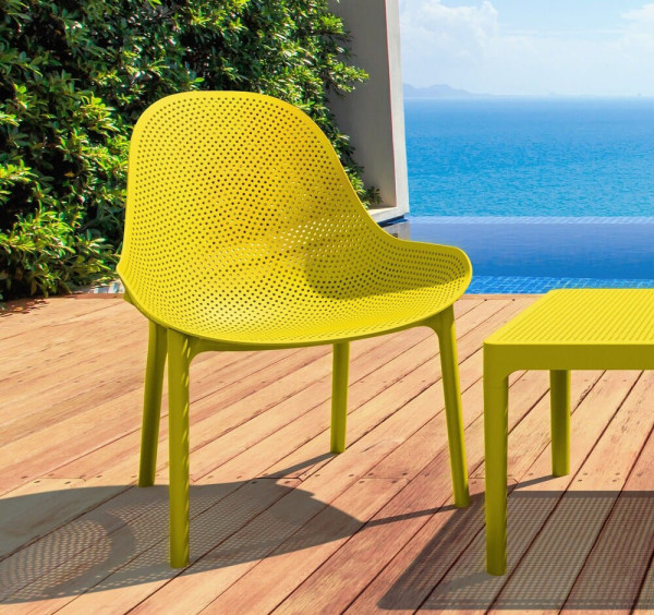 Стул пластиковый садовый Siesta Sky Lounge Желтый (Yellow)-6