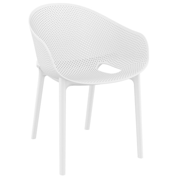 Стілець пластиковий Siesta Sky Pro Білий (White)-0
