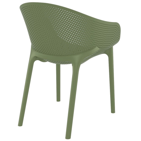 Стул пластиковый Siesta Sky Pro Зеленый (Olive Green)-3