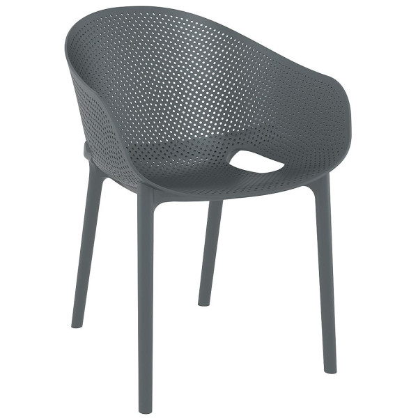 Стул пластиковый Siesta Sky Pro Серый (Dark Grey)-27