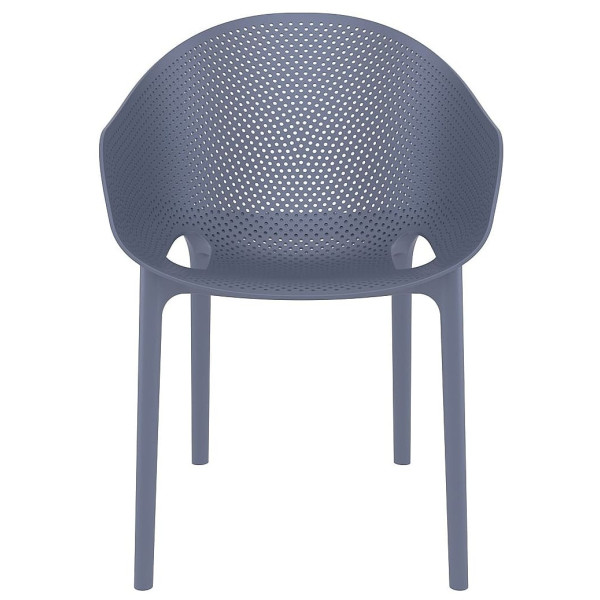 Стул пластиковый Siesta Sky Pro Серый (Dark Grey)-1
