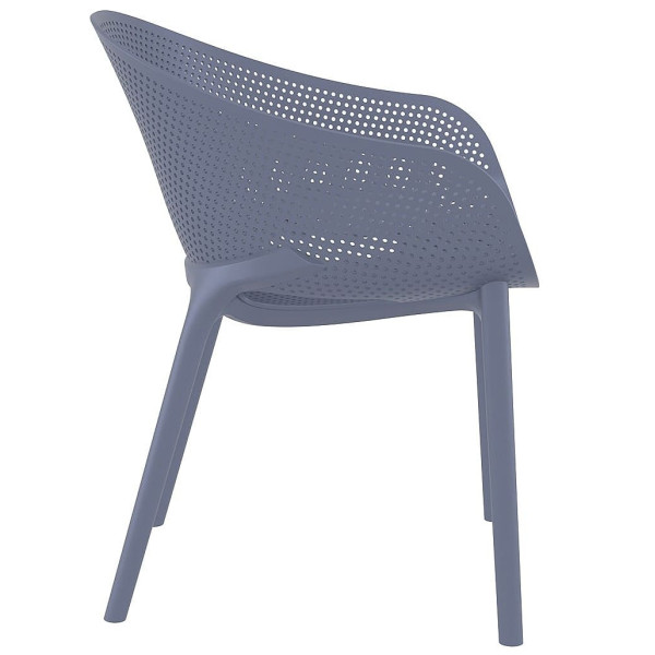 Стул пластиковый Siesta Sky Pro Серый (Dark Grey)-2