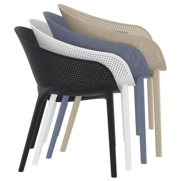 Стілець пластиковий Siesta Sky Pro Чорний (Black)-26