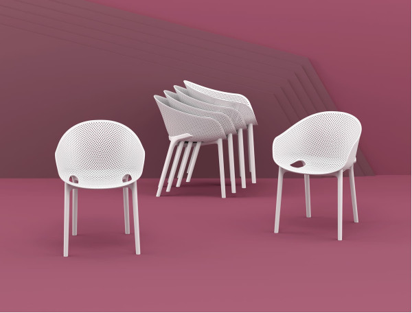 Стілець пластиковий Siesta Sky Pro Чорний (Black)-24