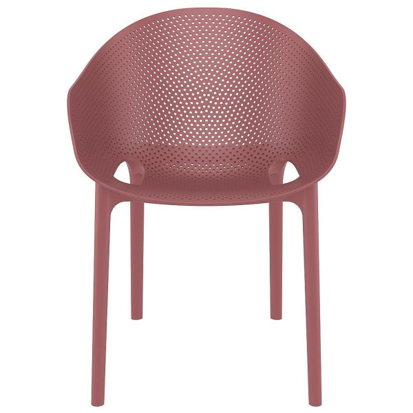 Стілець пластиковий Siesta Sky Pro Винний (Marsala)-1