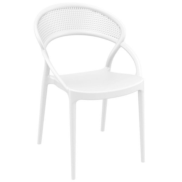 Стул пластиковый Siesta Sunset Белый (White)-0