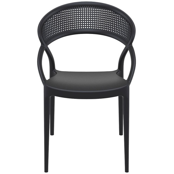 Стул пластиковый Siesta Sunset Черный (Black)-1