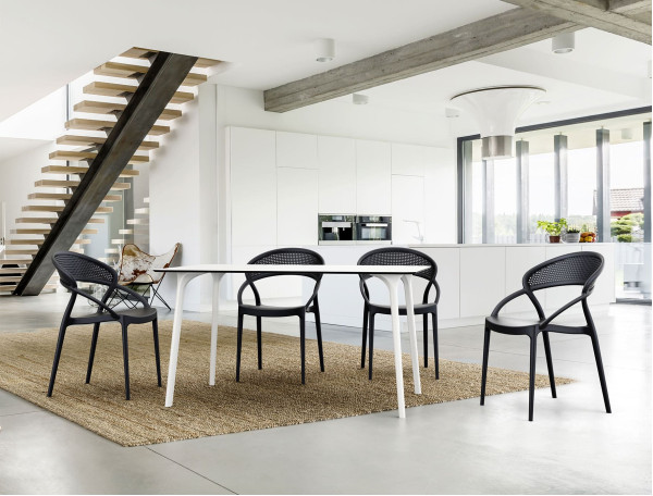 Стул пластиковый Siesta Sunset Черный (Black)-6