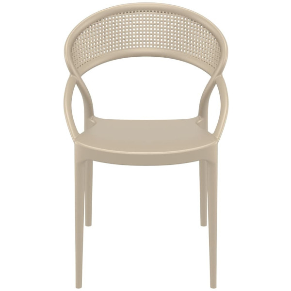 Стул пластиковый Siesta Sunset Бежевый (Taupe)-1