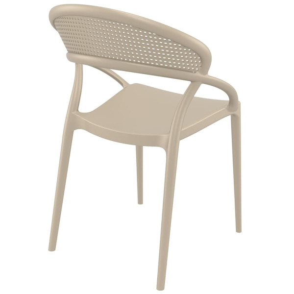 Стул пластиковый Siesta Sunset Бежевый (Taupe)-3