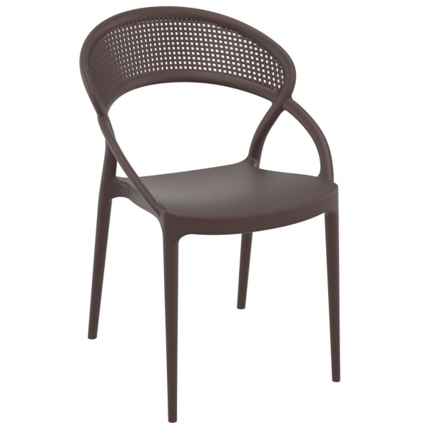 Стул пластиковый Siesta Sunset Коричневый (Brown)-0