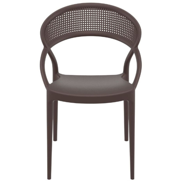 Стул пластиковый Siesta Sunset Коричневый (Brown)-1