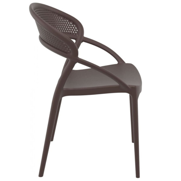 Стул пластиковый Siesta Sunset Коричневый (Brown)-2