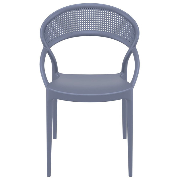 Стул пластиковый Siesta Sunset Серый (Dark Grey)-1