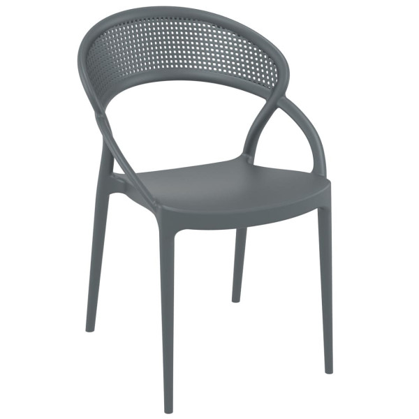 Стул пластиковый Siesta Sunset Серый (Dark Grey)-18
