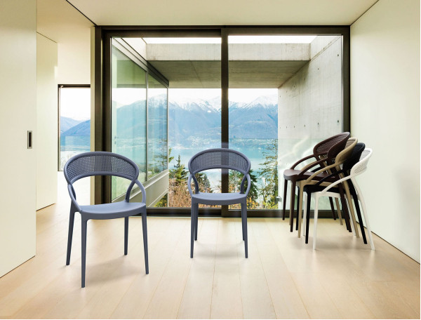 Стул пластиковый Siesta Sunset Черный (Black)-14