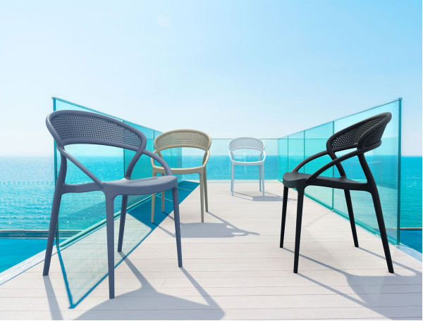 Стул пластиковый Siesta Sunset Черный (Black)-13
