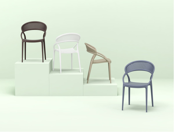 Стул пластиковый Siesta Sunset Черный (Black)-15