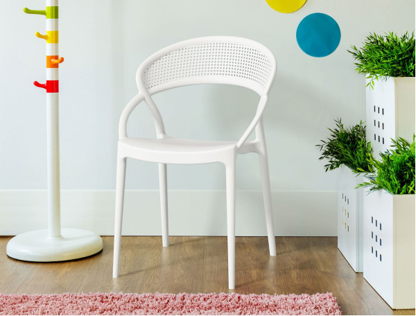 Стул пластиковый Siesta Sunset Белый (White)-5