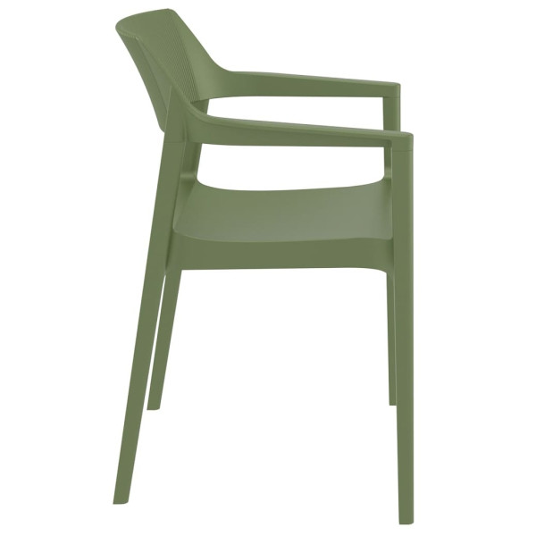 Стул пластиковый Siesta Tulum Зеленый (Olive Green)-2